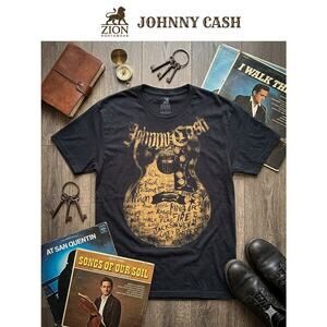 Johnny Cash Zion Rootswear Graphic T-Shirt